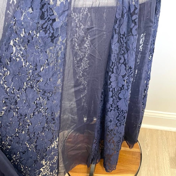 We Are HAH Mama C Sheer Lace Slip Maxi Dress In Navy Size XS New - Picture 13 of 16